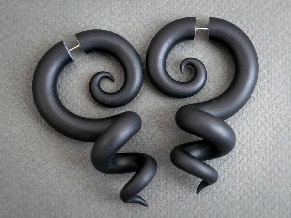 Octopus Tentacle Earrings, Gothic Fake Gauges, Anime Cosplay Jewelry