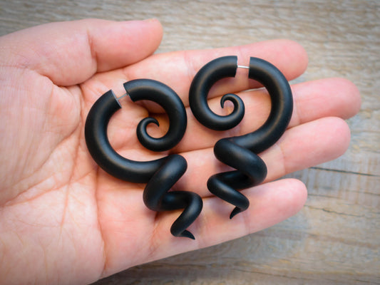 Octopus Tentacle Earrings, Gothic Fake Gauges, Anime Cosplay Jewelry