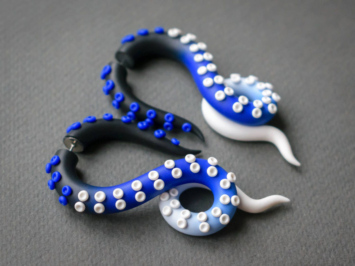 Unique Octopus Earrings, Cosplay Costume Jewelry, Tentacle Fake Gauges