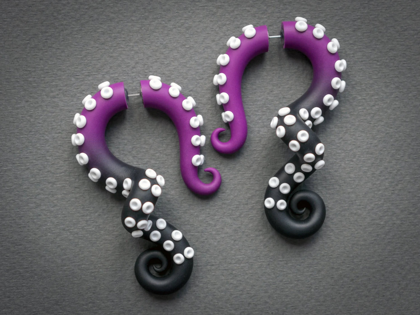 Ursula Fake Gauges, Halloween Tentacle Earrings, Cosplay Costume Accessories