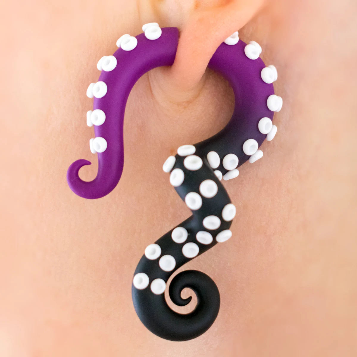 Ursula Fake Gauges, Halloween Tentacle Earrings, Cosplay Costume Accessories