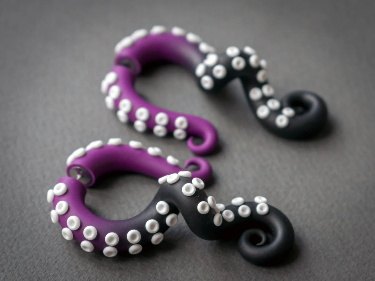 Ursula Fake Gauges, Halloween Tentacle Earrings, Cosplay Costume Accessories