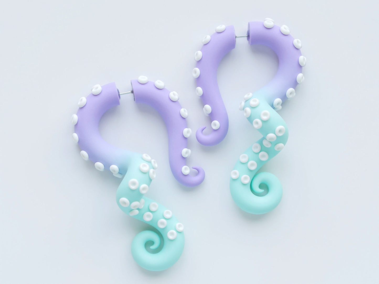 Pastel Goth Accessories, Octopus Tentacle Earrings, Fairy Kei Jewelry