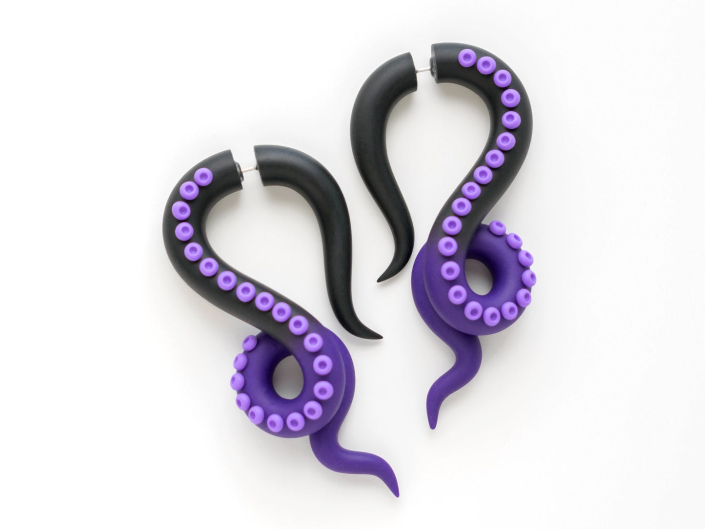 Ursula Tentacle Earrings, Halloween Costume Jewelry, Cosplay Fake Gauges