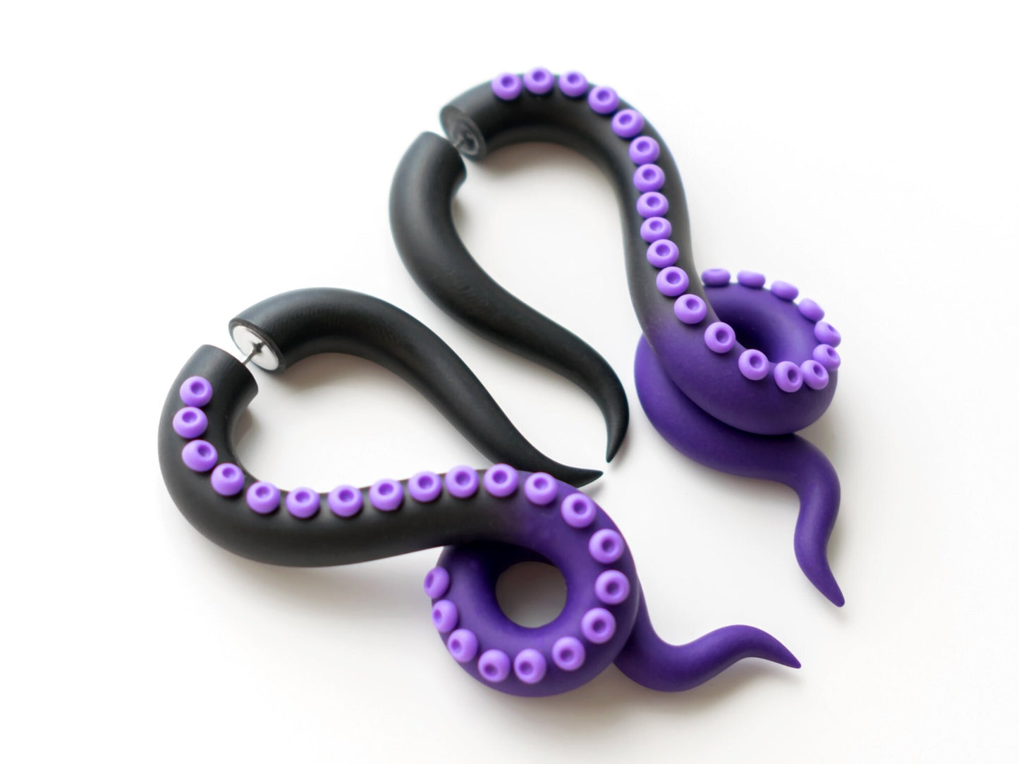 Ursula Tentacle Earrings, Halloween Costume Jewelry, Cosplay Fake Gauges