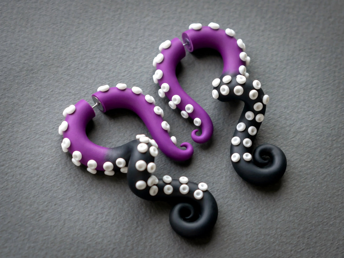 Ursula Fake Gauges, Halloween Tentacle Earrings, Cosplay Costume Accessories