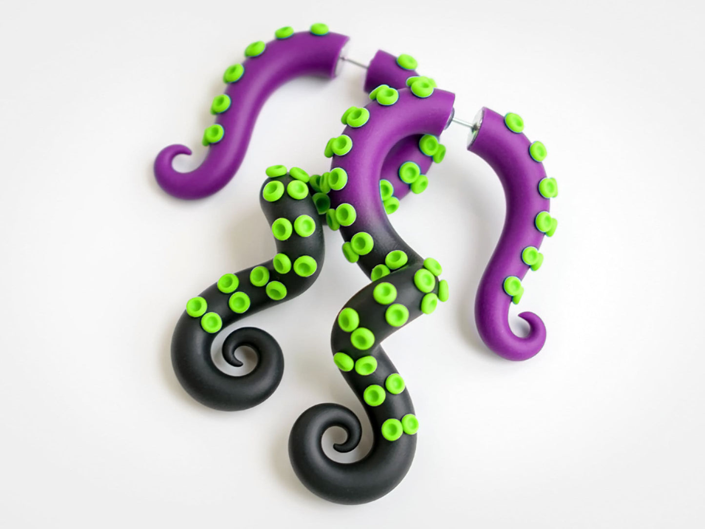 Ursula Cosplay Costume Jewelry, Octopus Tentacle Earrings, Unique Handmade Accessories