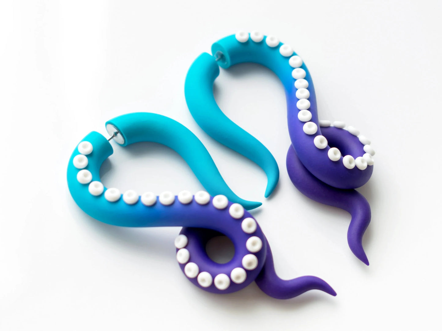 Handmade Mermaid Earrings, Halloween Costume Jewelry, Octopus Tentacle Earrings