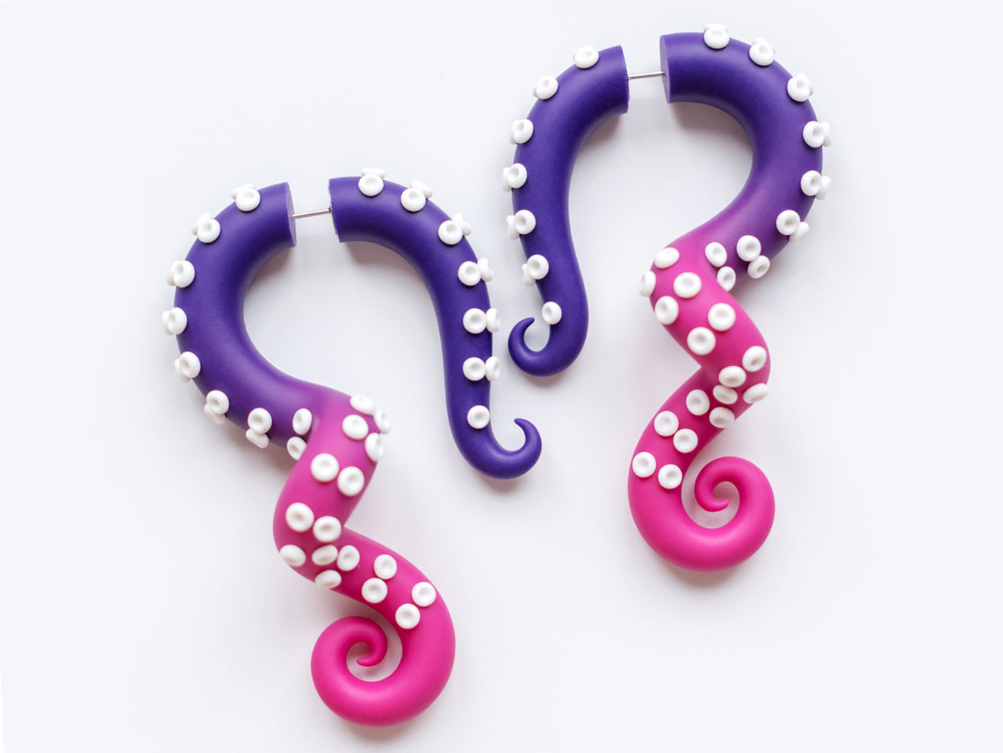 Yami Kawaii Tentacle Earrings, Cosplay Costume Jewelry, Unique Halloween Earrings