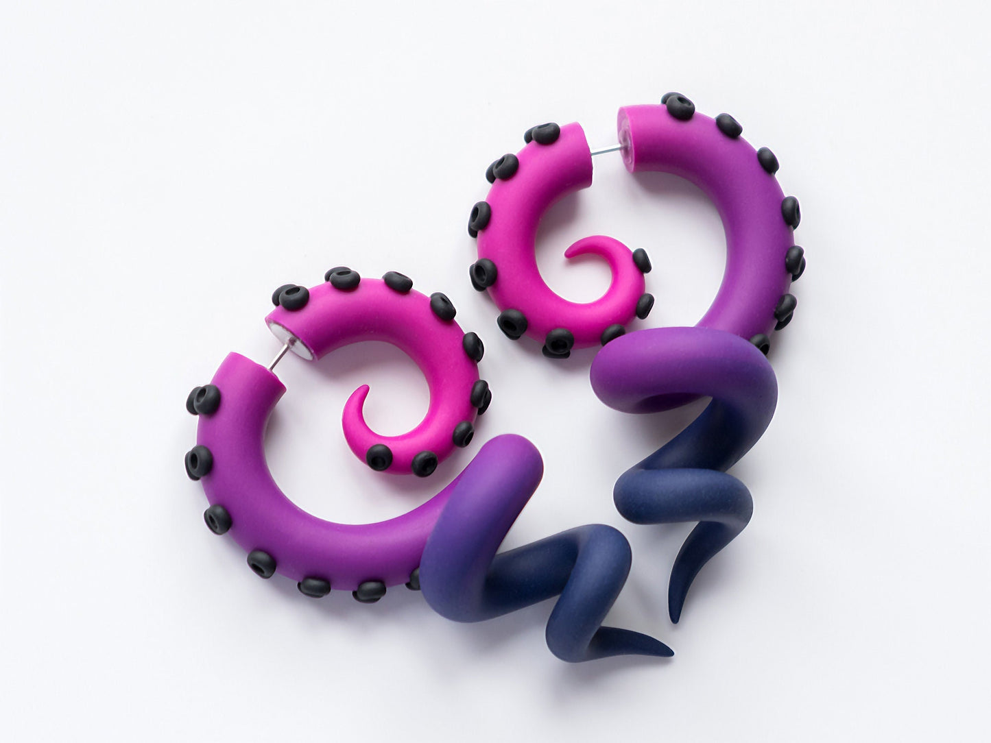 Bisexual Earrings, Ursula Tentacle Jewelry, Cosplay Octopus Earrings