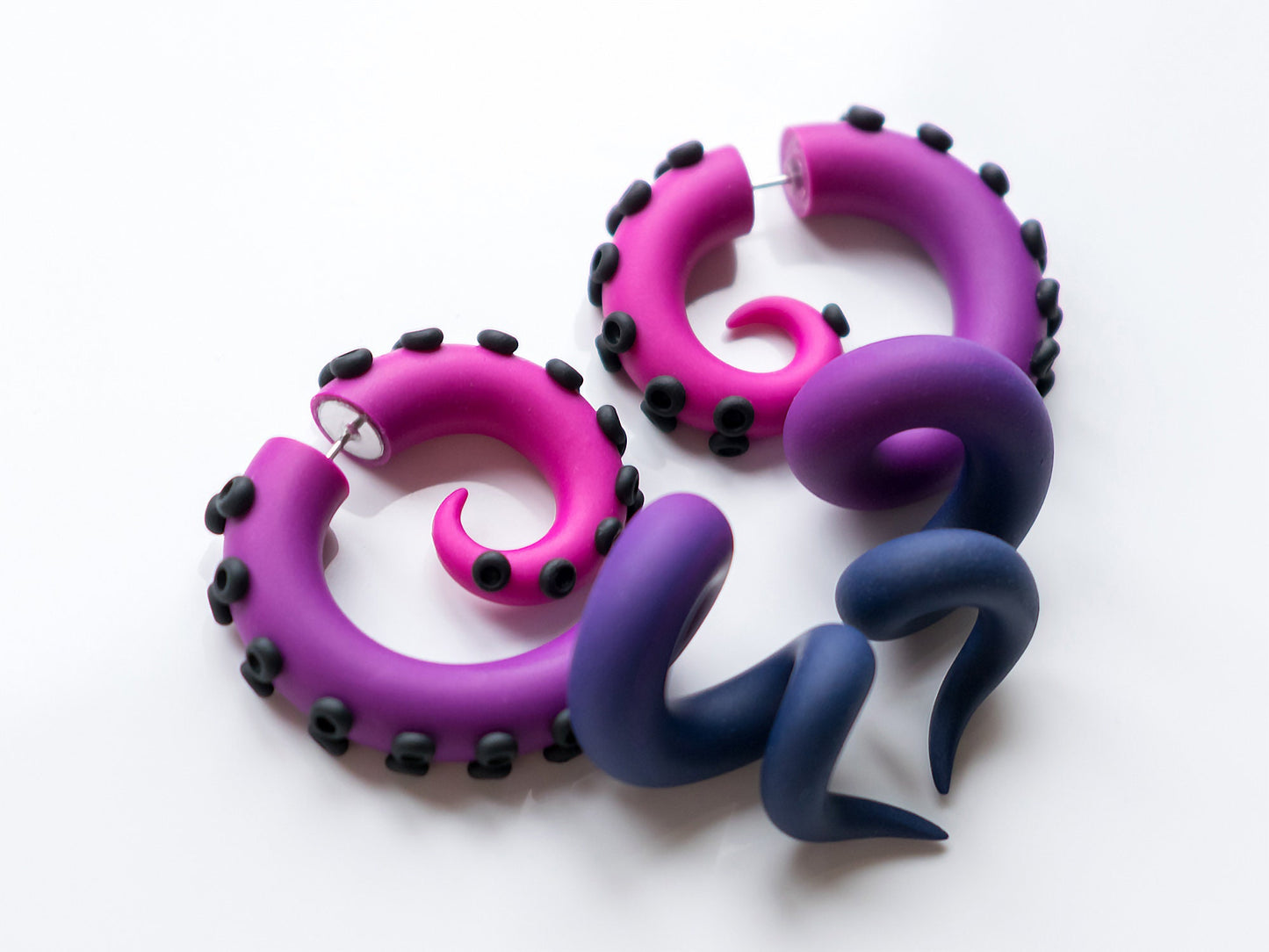 Bisexual Earrings, Ursula Tentacle Jewelry, Cosplay Octopus Earrings