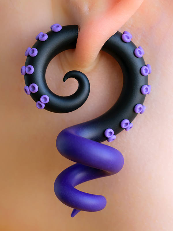 Ursula Sea Witch Handmade Tentacle Earrings, Disney Cosplay Costume Jewelry for Halloween