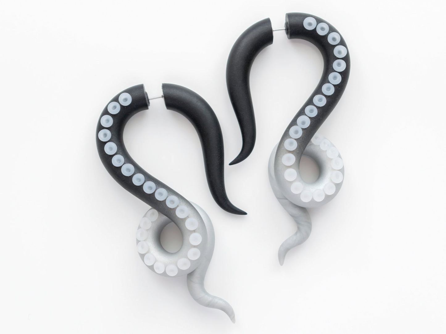 Gothic Octopus Earrings, Kraken Tentacle Jewelry, Cosplay Fake Gauges