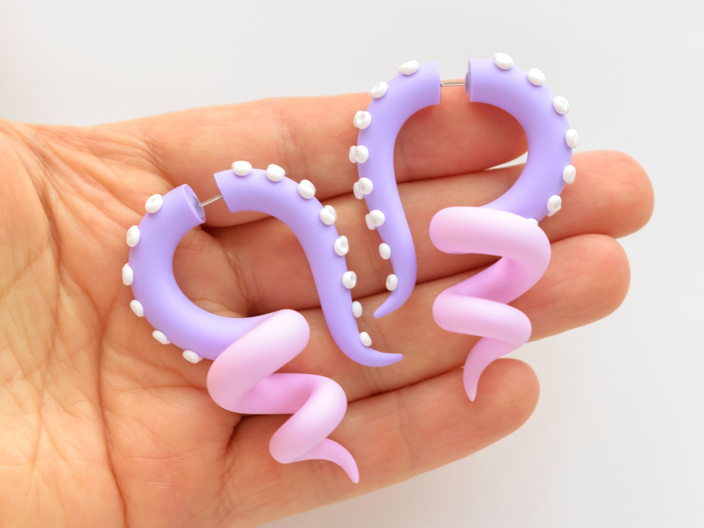 Menhera Earrings, Yami Kawaii Jewelry, Pastel Tentacle Earrings